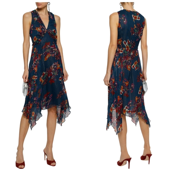 NWT ANTHRO | WALTER BAKER floral assymetric dress - Picture 1 of 10